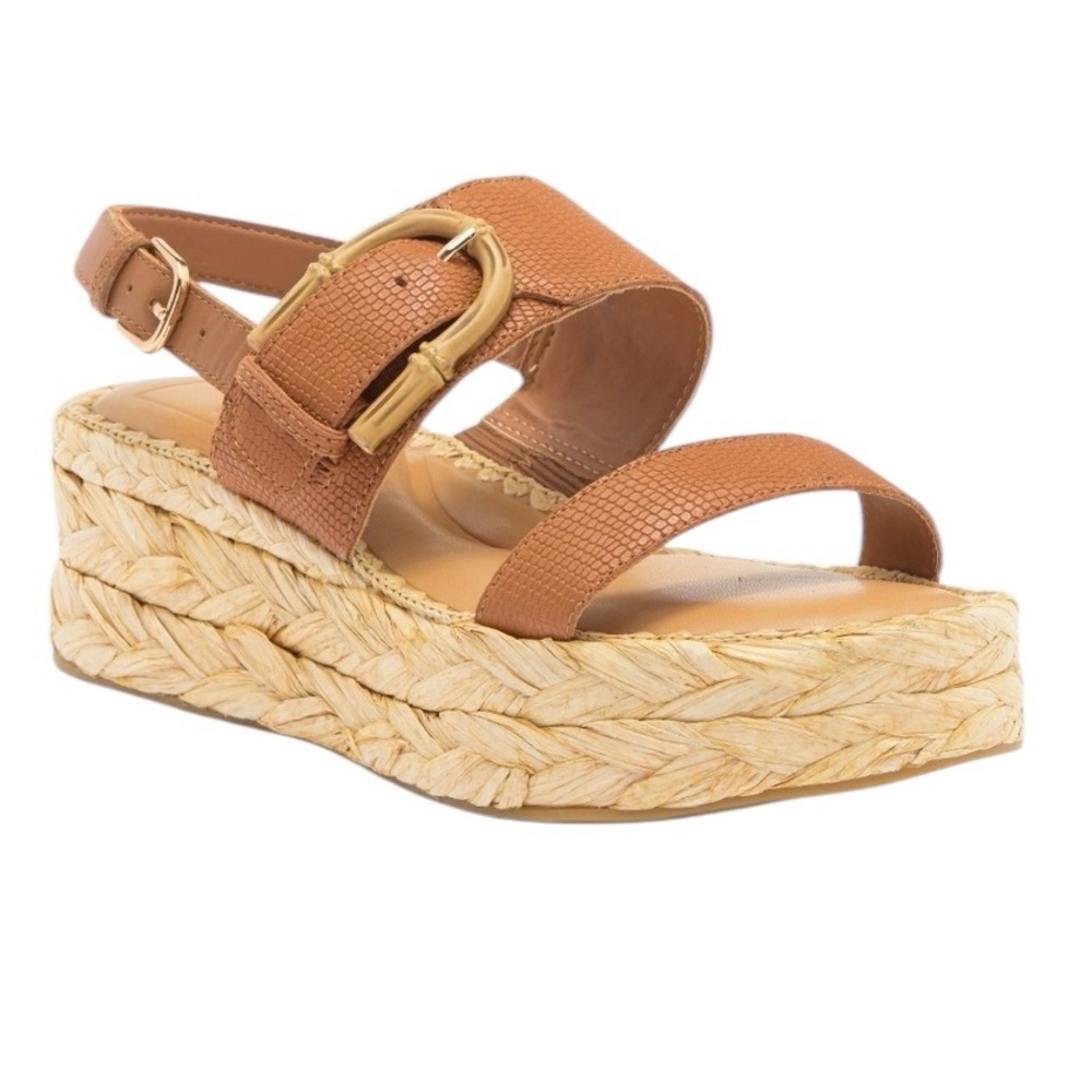 NWT DOLCE VITA CHERA PLATFORM SLINGBACK SANDALS IN TAN SIZE 9
